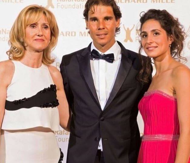 Sebastian Nadal's son, Rafael Nadal with his wife and mom.